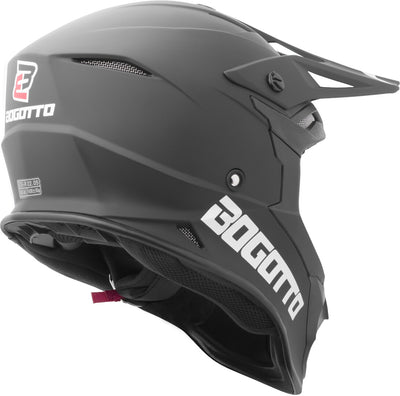 Bogotto V337 Solid Motocross Helmet#color_black-matt