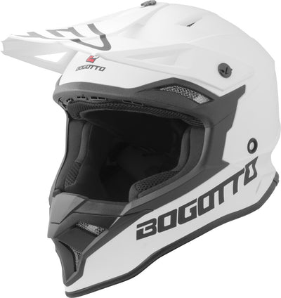 Bogotto V337 Solid Motocross Helmet#color_white-matt