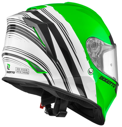 Bogotto V151 Wild-Ride Helmet#color_green-black-white