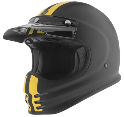 Bogotto V381 Schergo Fiberglass Helmet#color_black-matt-yellow