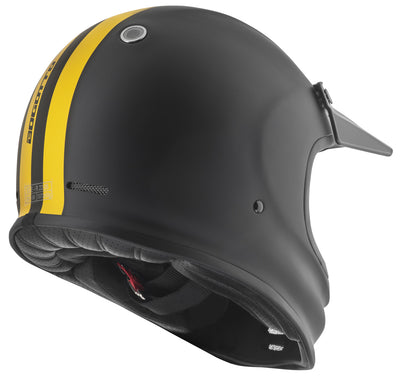Bogotto V381 Schergo Fiberglass Helmet#color_black-matt-yellow