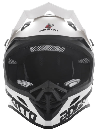 Bogotto V328 Fiberglass Motocross Helmet#color_white