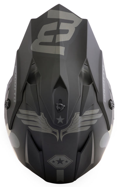 Bogotto V328 Camo Fiberglass Motocross Helmet#color_black-green