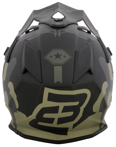 Bogotto V328 Camo Fiberglass Motocross Helmet#color_black-green