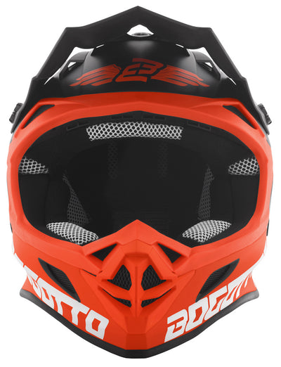 Bogotto V328 Camo Fiberglass Motocross Helmet#color_black-white-orange