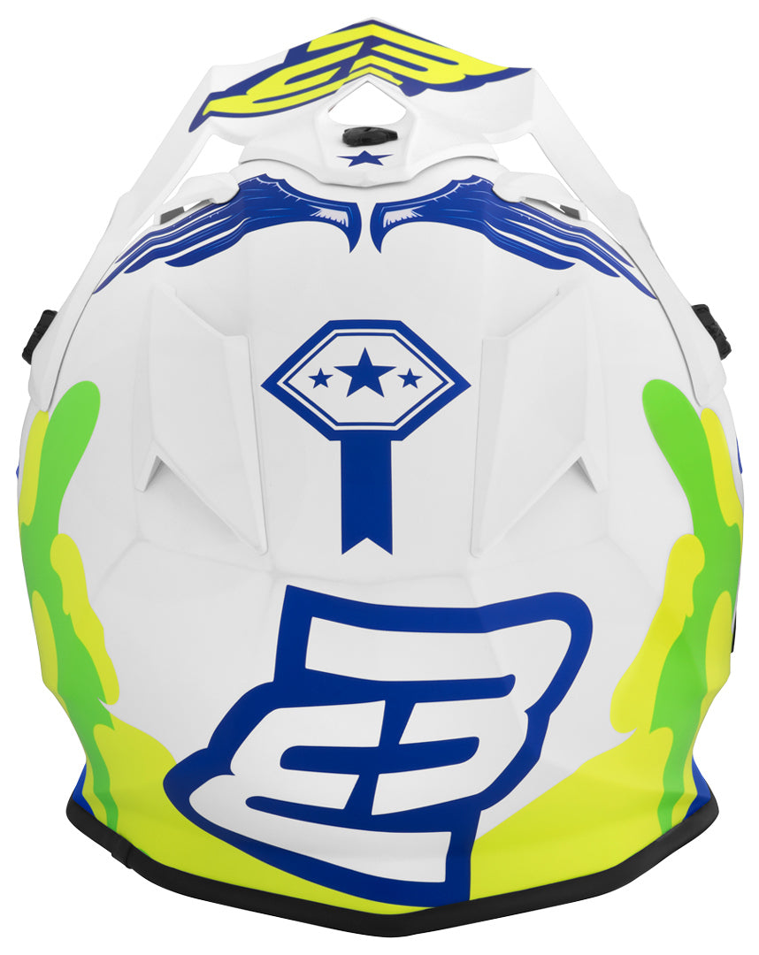 Bogotto V328 Camo Fiberglass Motocross Helmet#color_white-blue