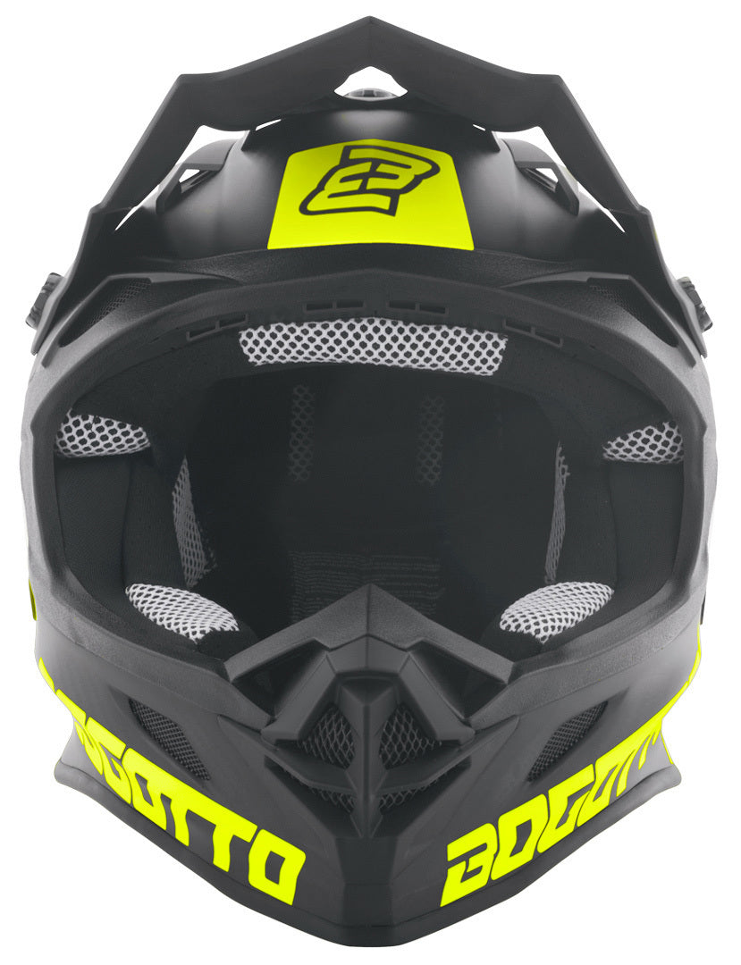 Bogotto V328 Xadrez Carbon Motocross Helmet#color_black-yellow