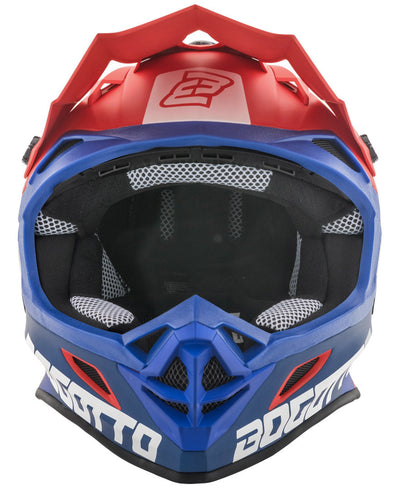 Bogotto V328 Xadrez Carbon Motocross Helmet 2nd choice item#color_blue-red-white