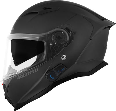 Bogotto H153 BT Bluetooth Helmet#color_black-matt