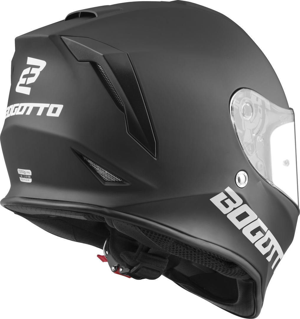 Casque Moto Bogotto H151 Solid - Norme ECE 22.06 - Visière Résistante Aux Rayures - Intérieur Amovible Lavable