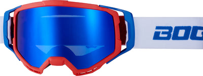 Bogotto B-1 Motocross Goggles#color_white-blue