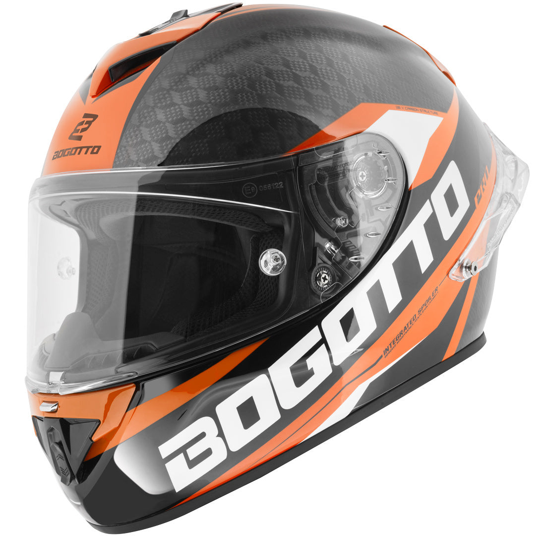 Bogotto FF104 SPN Carbon Helmet#color_orange-black