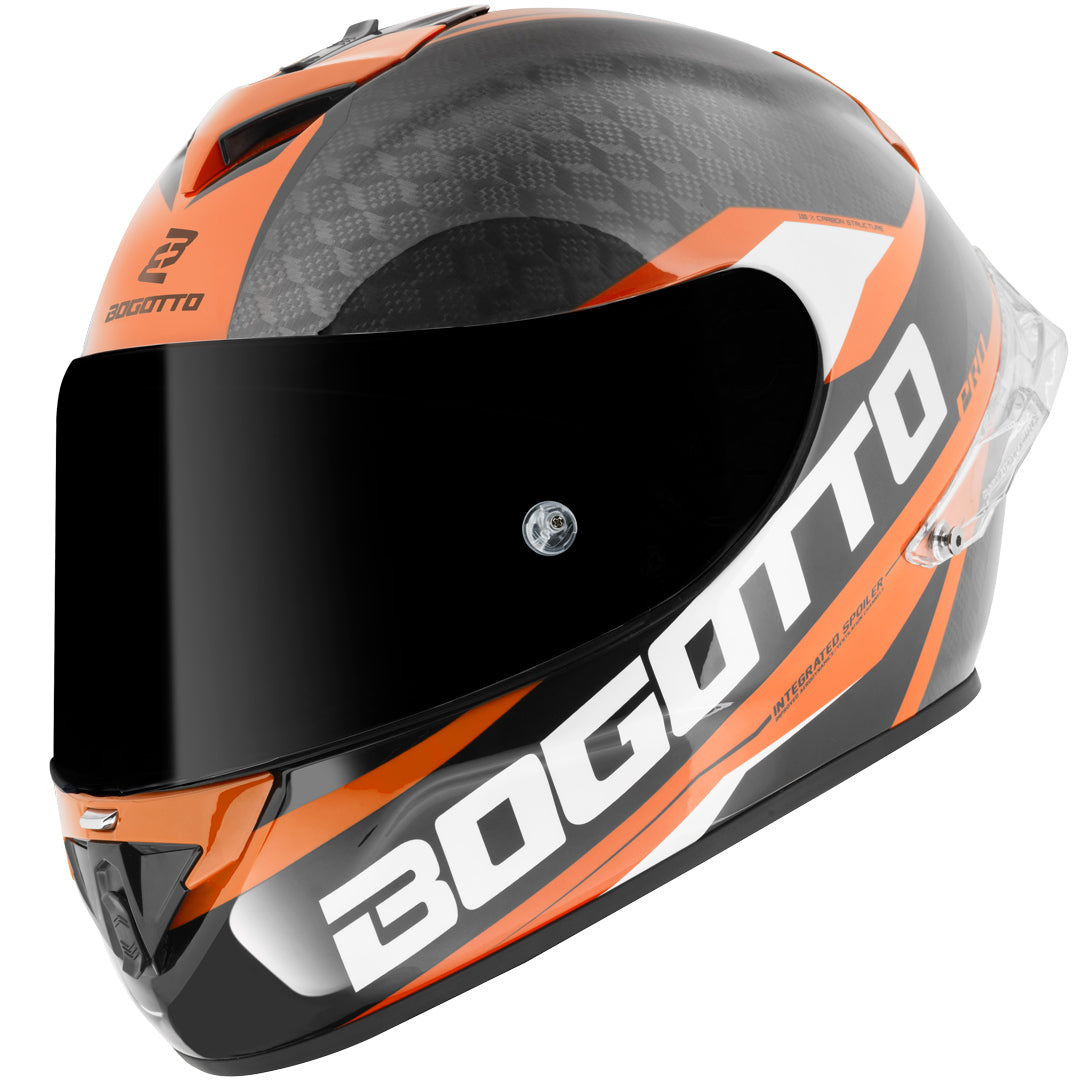 Bogotto FF104 SPN Carbon Helmet#color_orange-black