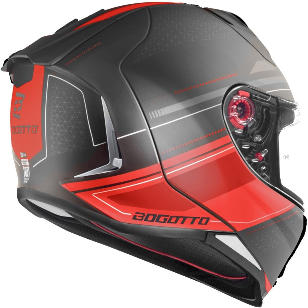Bogotto FF110 Cinder Helmet#color_black-matt-red