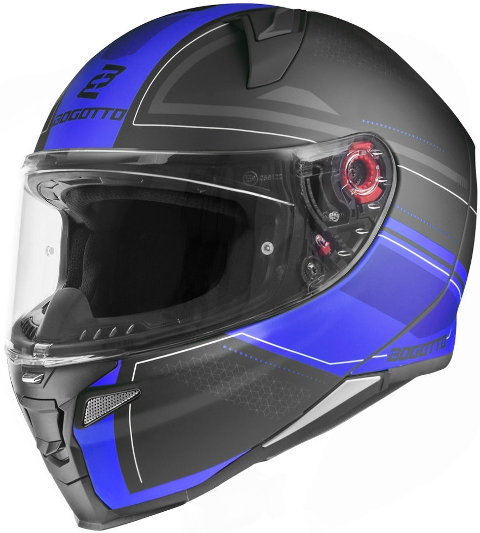 Bogotto FF110 Cinder Helmet#color_black-matt-blue