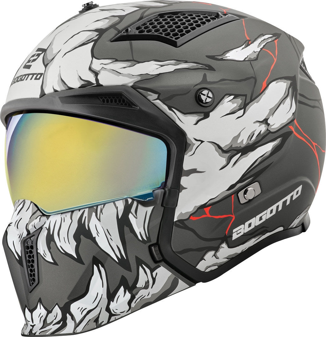 Casco Moto Bogotto Radic Camo 22.06 Nero Opaco S | Versatile e Leggero Casco Moto Bogotto Radic Camo 22.06 Nero Opaco S | Versatile e Leggero