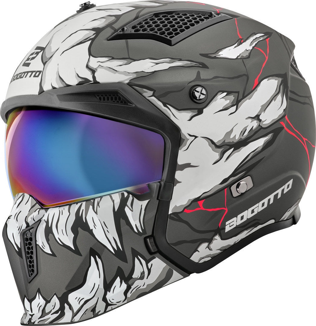 Bogotto Radic Scratch ECE 22.06 Casco, titanio opaco, 2XL Bogotto Radic Scratch ECE 22.06 Casco, titanio opaco, 2XL