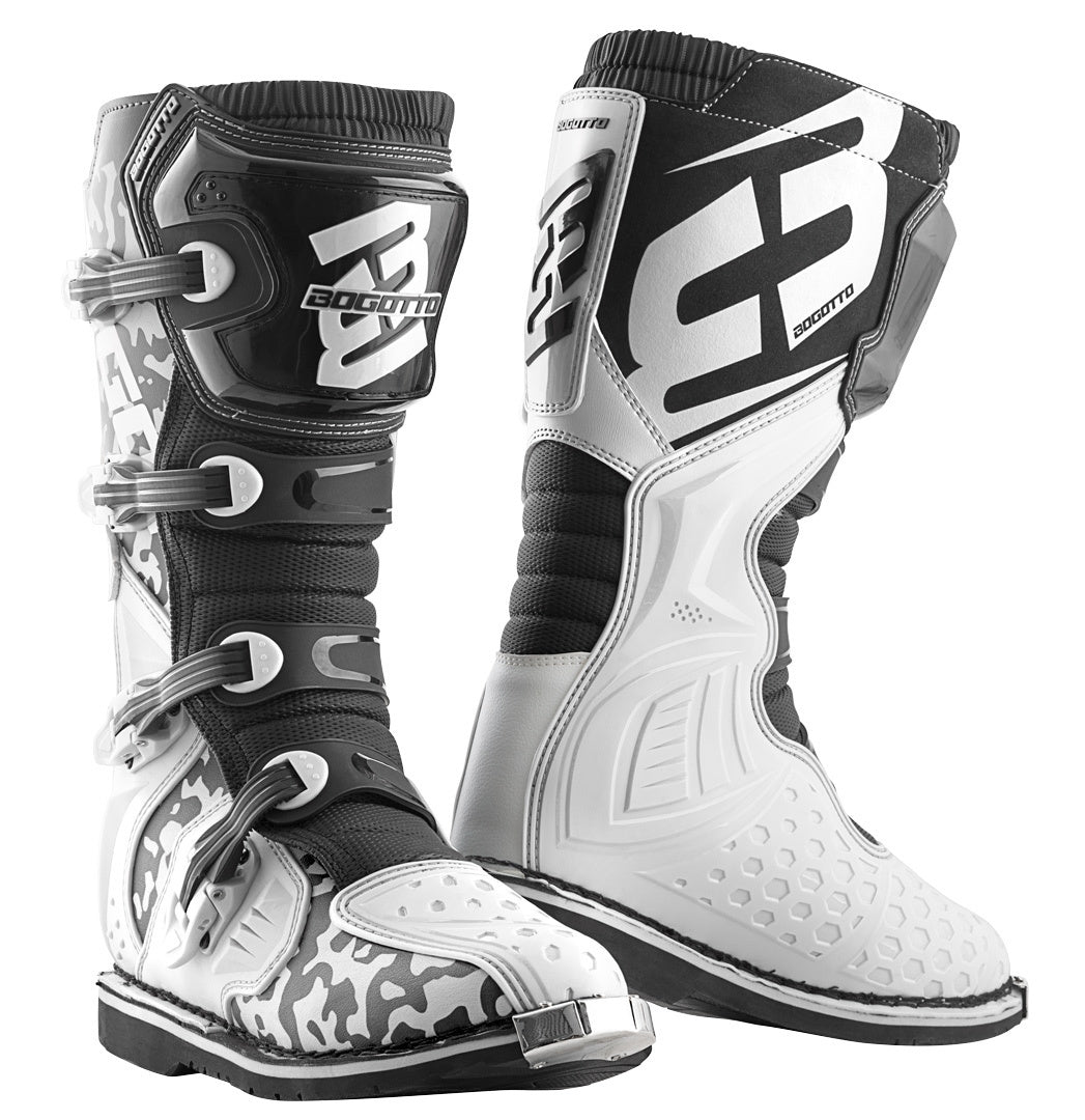Bogotto MX-3 Camo Motocross Boots#color_black-white