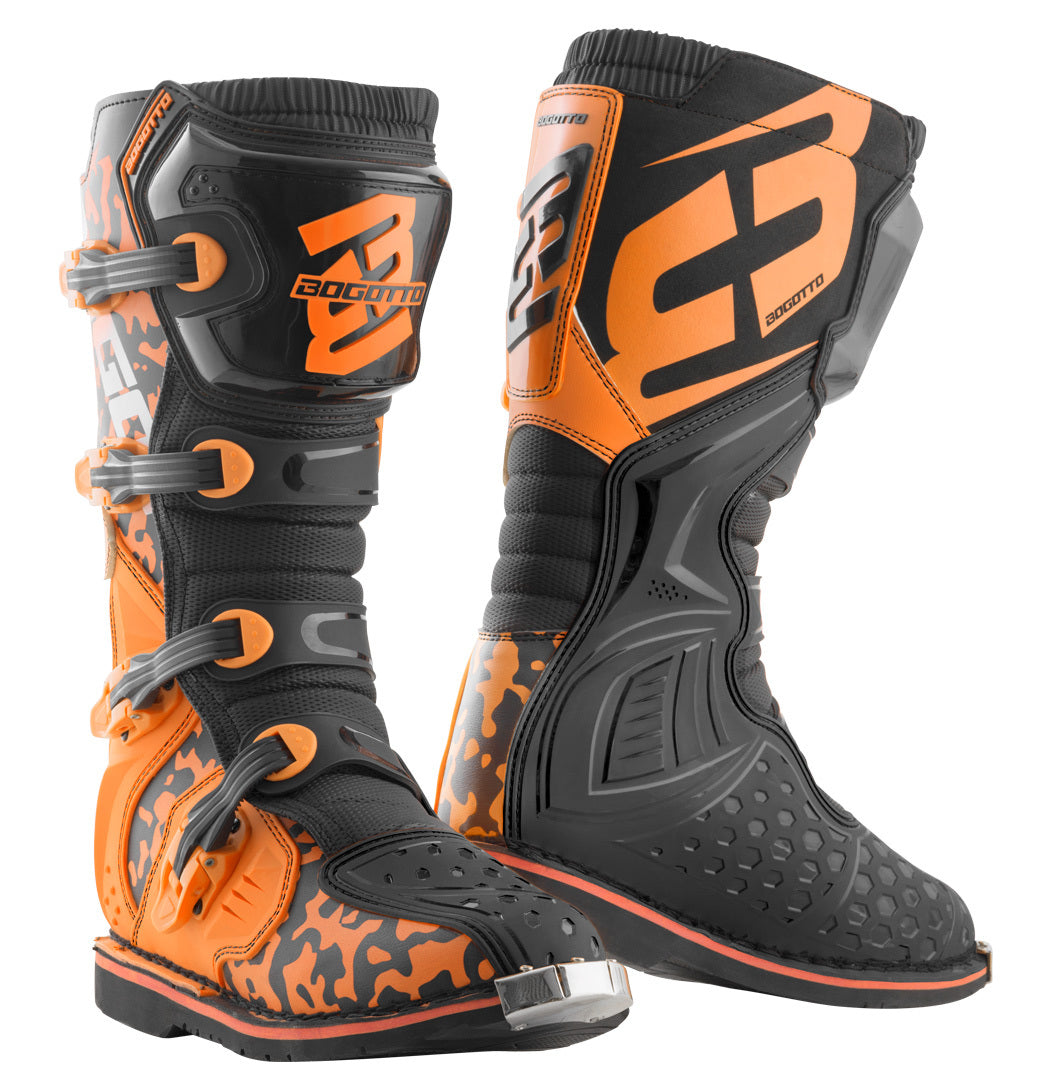 Bogotto MX-3 Camo Motocross Boots#color_orange-black