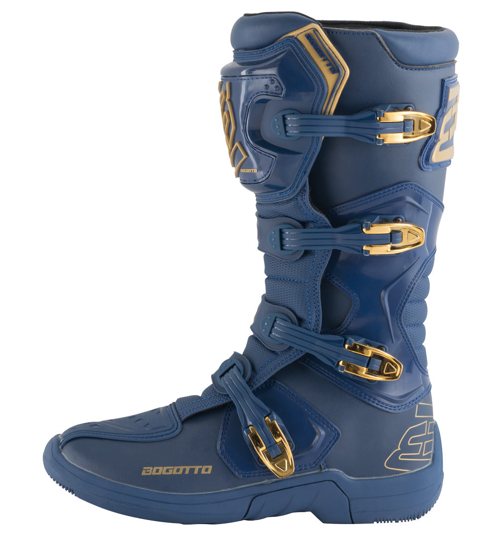 Bogotto MX-5 Motocross Boots#color_blue-gold