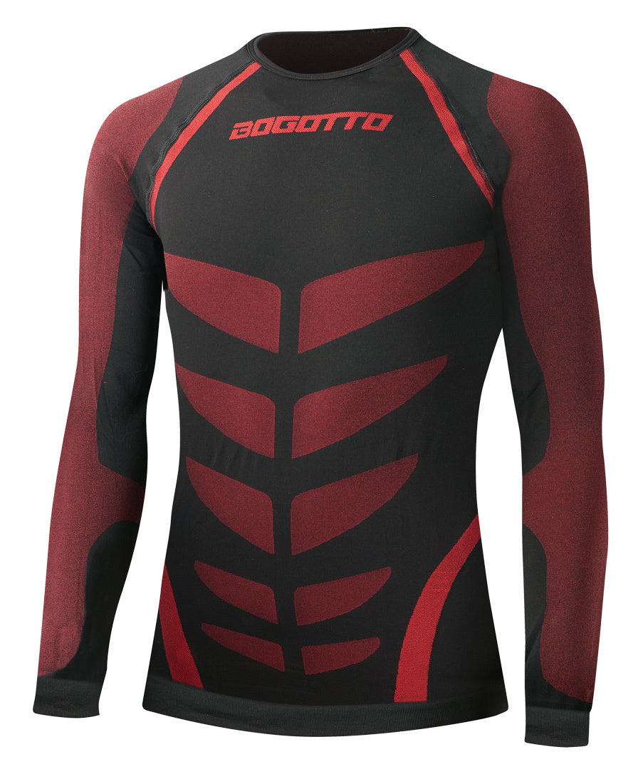 Bogotto Cool+ Longsleeve Functional Shirt#color_black-red