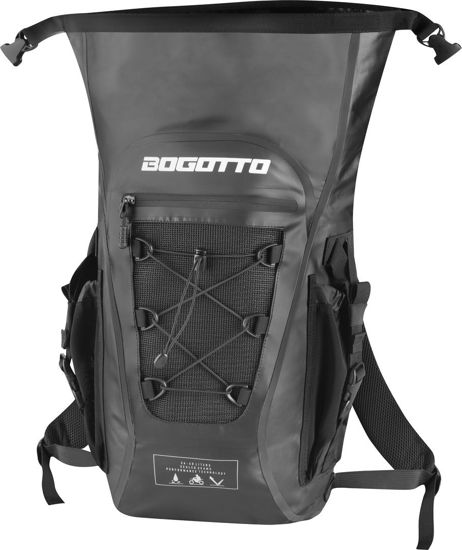 Bogotto Terreno Roll-Top waterproof Motorcycle Backpack#color_black