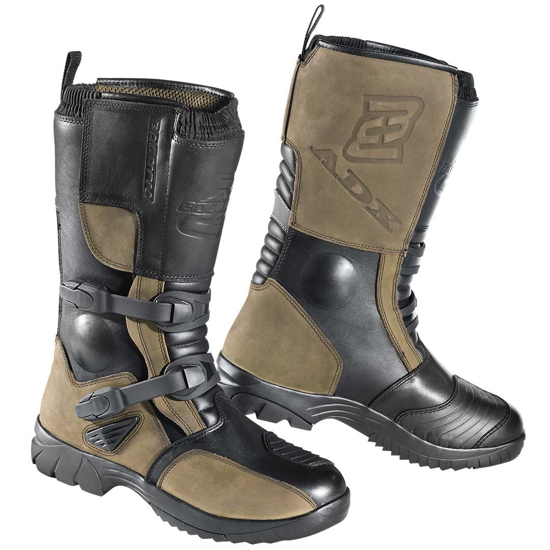 Bogotto ADX-E waterproof Motorcycle Boots#color_black-brown