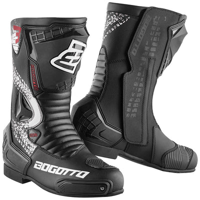 Bogotto Losail Evo Motorcycle Boots#color_black-white