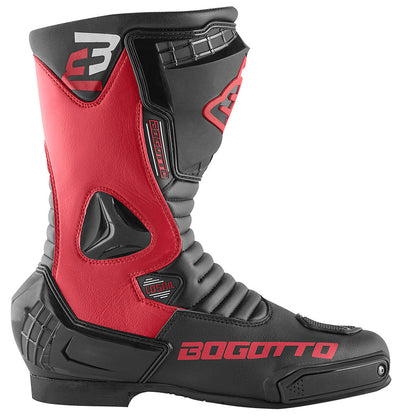 Bogotto Losail Motorcycle Boots#color_black-red