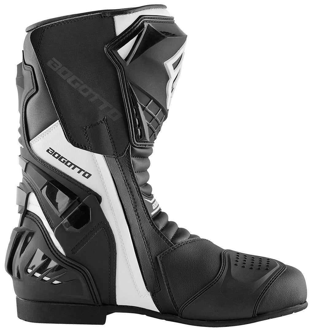 Bogotto Assen Motorcycle Boots#color_black-white