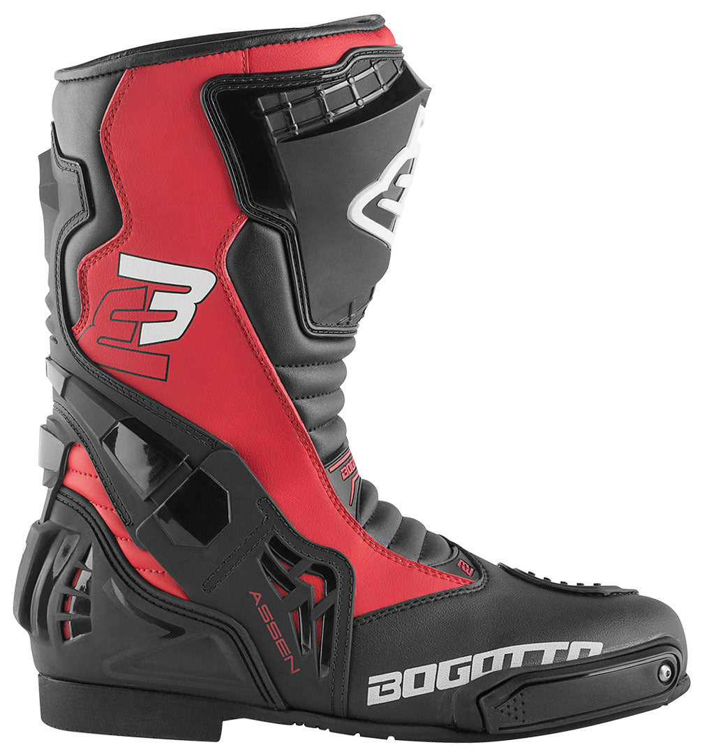 Bogotto Assen Motorcycle Boots#color_black-red