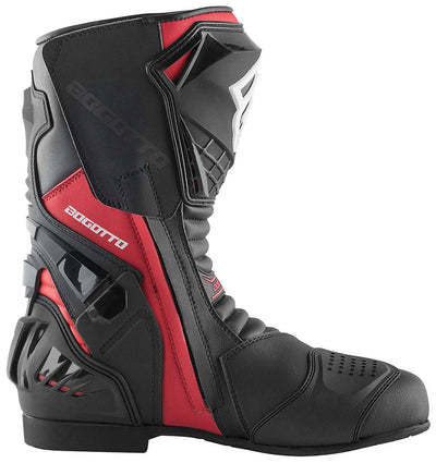 Bogotto Assen Motorcycle Boots#color_black-red