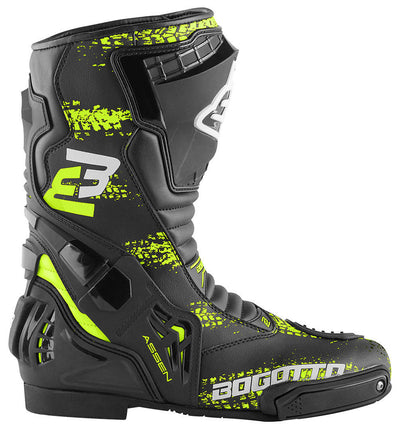 Bogotto Assen Evo Motorcycle Boots#color_black-yellow-fluo