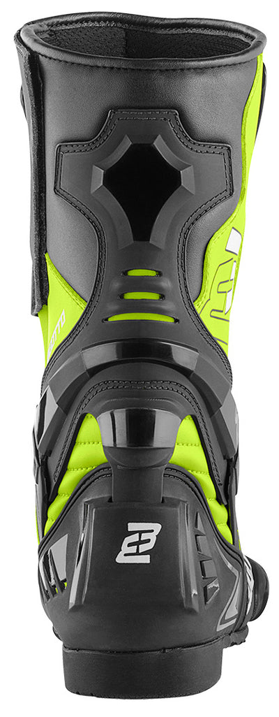 Bogotto Assen Motorcycle Boots#color_black-yellow-fluo