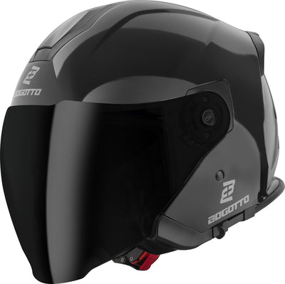 Bogotto H586 Solid Jet Helmet#color_black