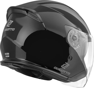 Bogotto H586 Solid Jet Helmet#color_black
