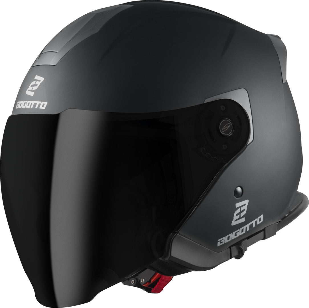 Bogotto H586 Solid Jet Helmet#color_black-matt