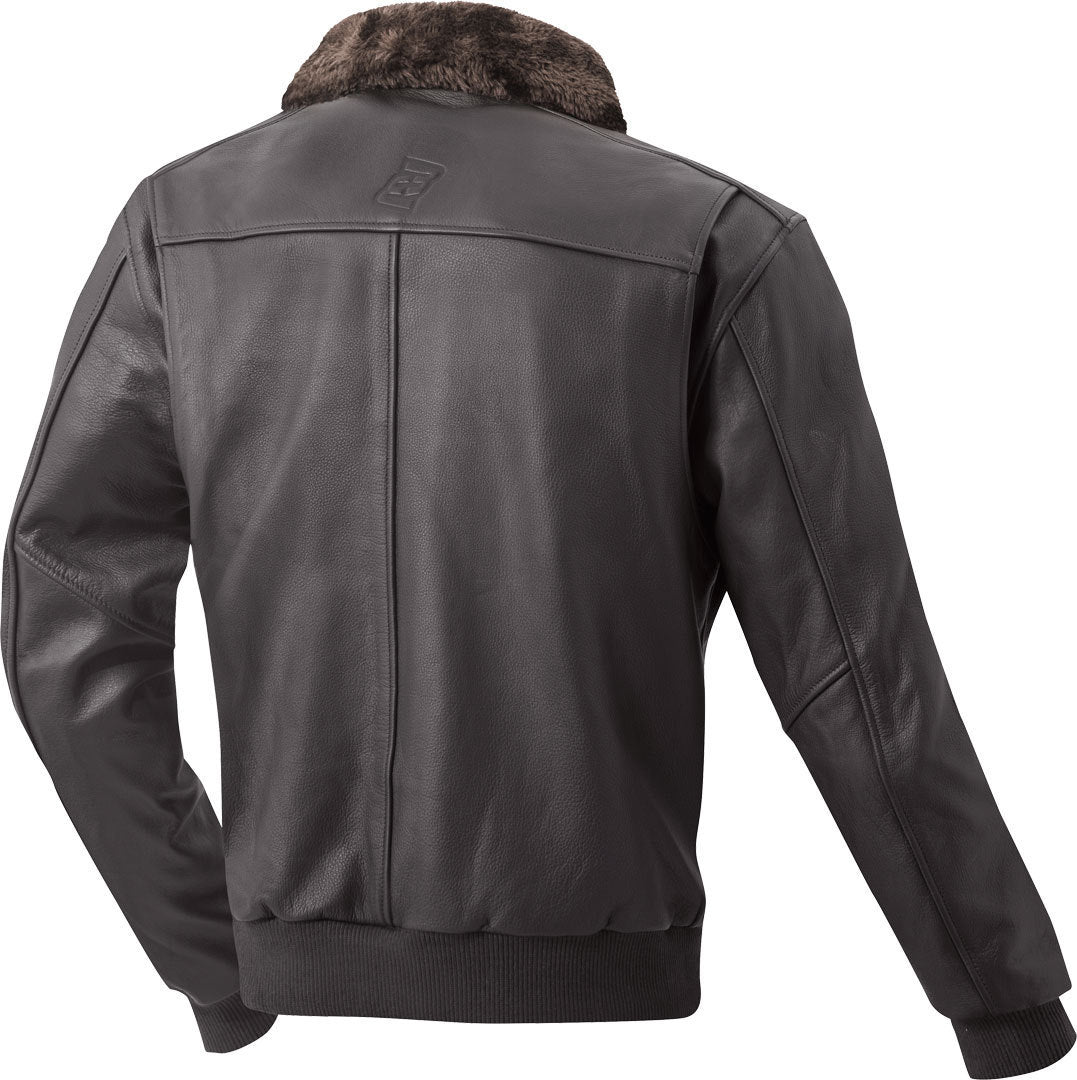 Bogotto Aviator Motorcycle Leather Jacket#color_dark-brown