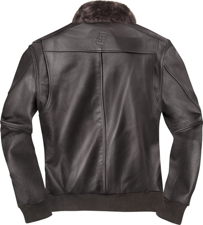 Bogotto Aviator Motorcycle Leather Jacket#color_dark-brown