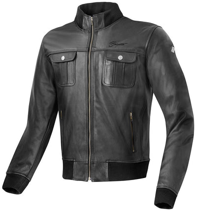 Bogotto Brooklyn Motorcycle Leather Jacket#color_black