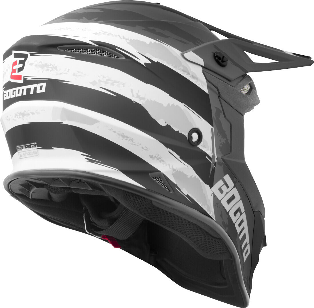 Bogotto V337 Wild-Ride cross helmet#color_black-white