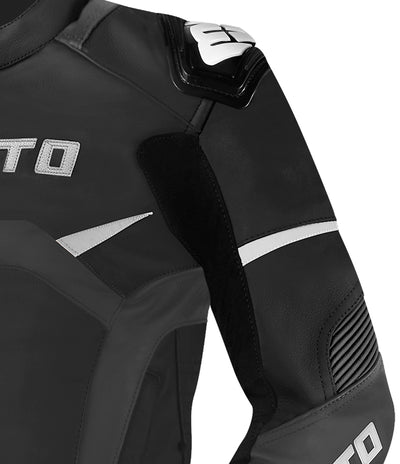 Bogotto Misano Two Piece Ladies Motorcycle Leather Suit#color_black-white