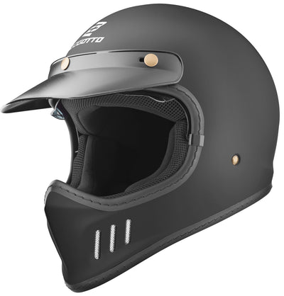 Bogotto FF980 Caferacer Cross Helmet#color_black-matt