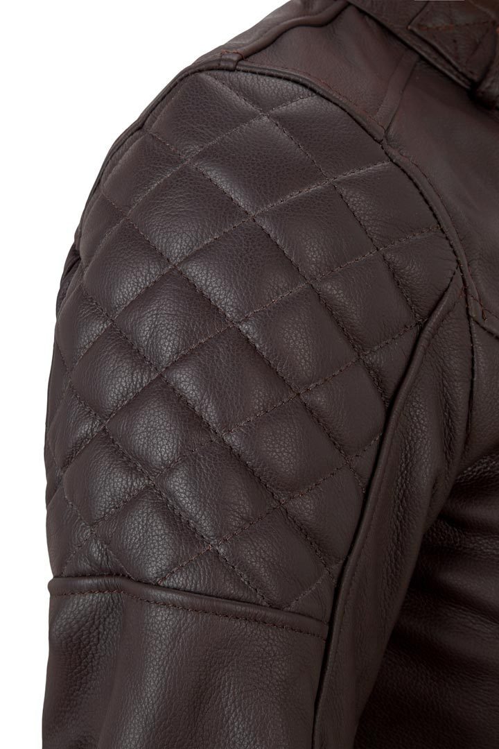 Bogotto Chicago Retro Ladies Motorcycle Leather Jacket#color_brown
