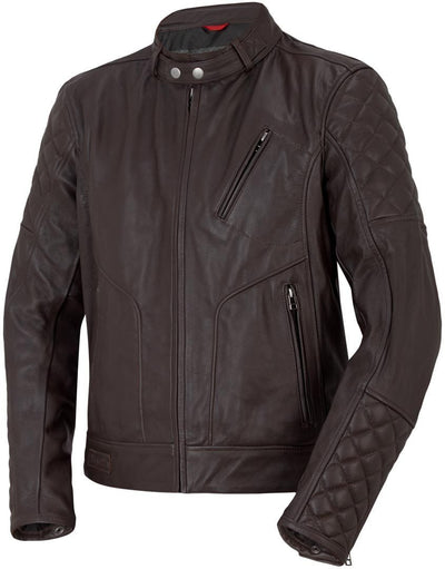 Bogotto Chicago Retro Motorcycle Leather Jacket#color_brown