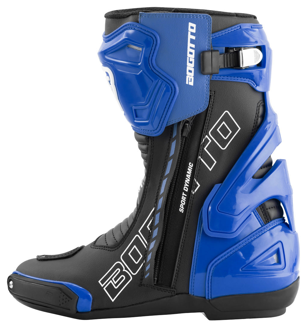 Bogotto Donington Motorcycle Boots#color_black-blue
