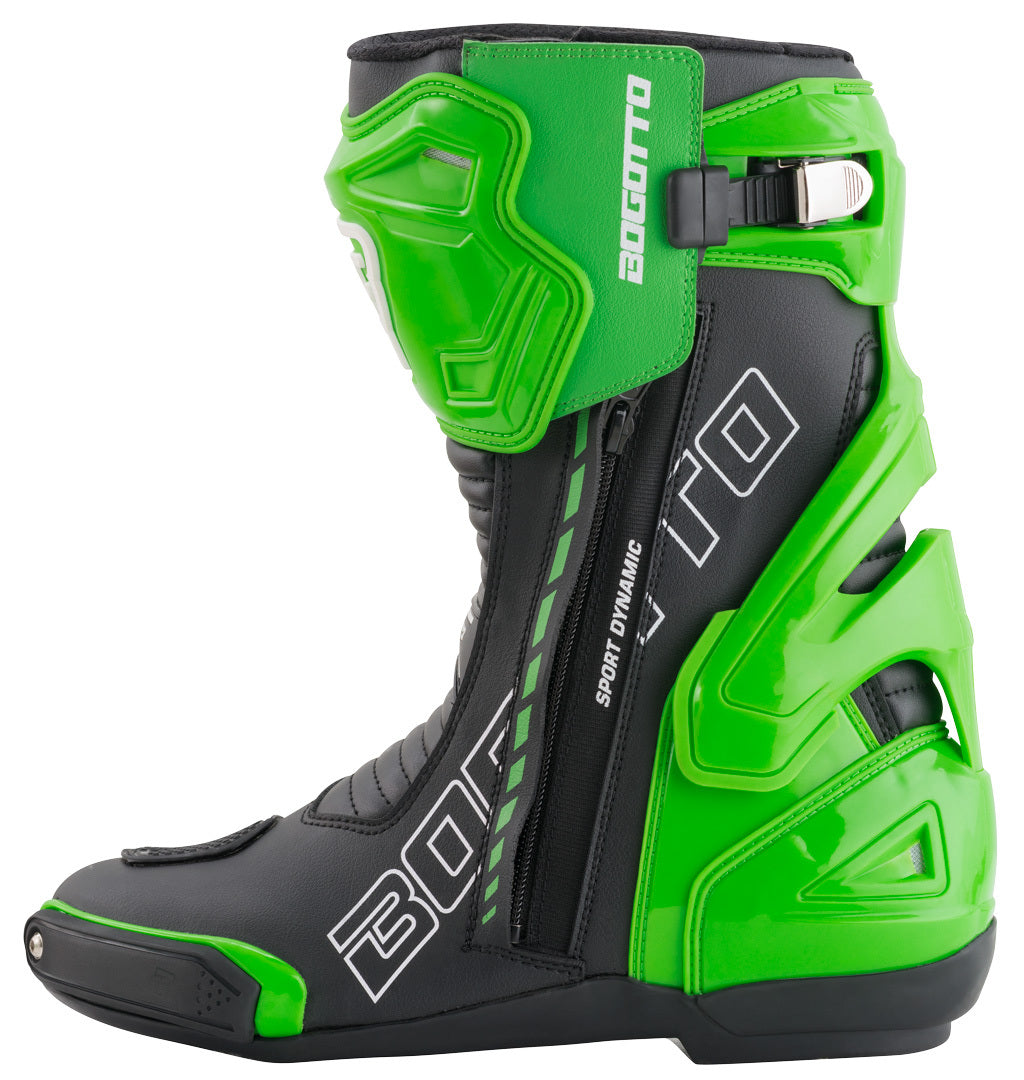 Bogotto Donington Motorcycle Boots#color_black-green