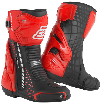 Bogotto Donington Motorcycle Boots#color_black-red