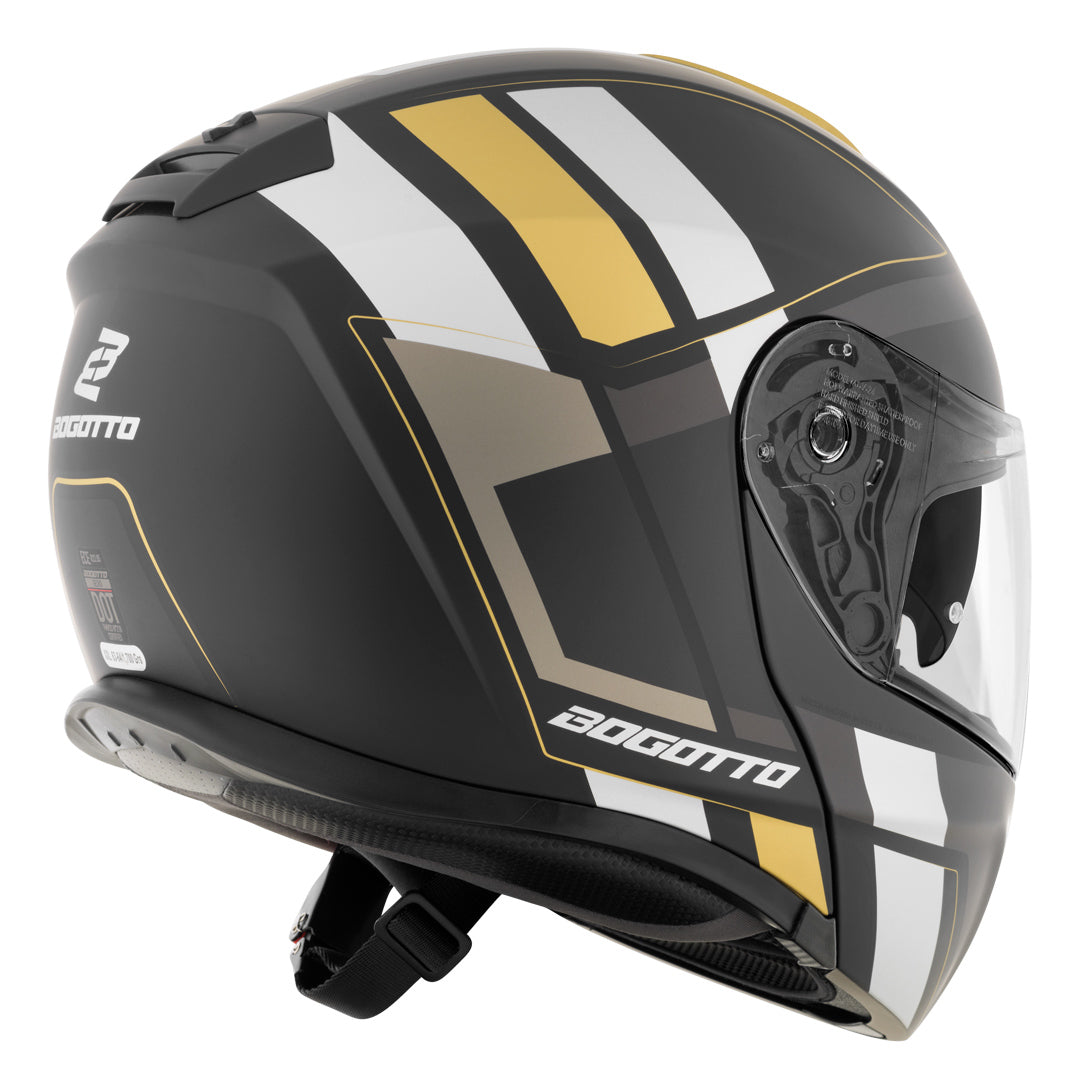 Bogotto FF403 Murata flip-up helmet#color_black-gold