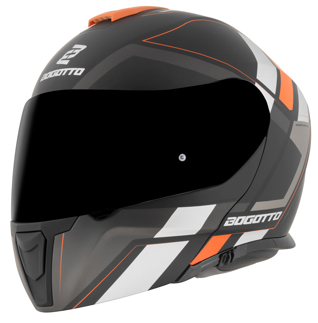 Bogotto FF403 Murata flip-up helmet#color_orange-black